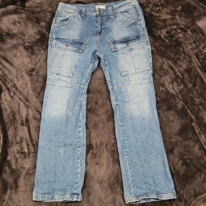 We The Free Straight Leg Blue Jeans